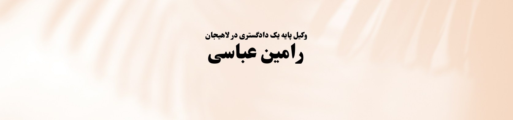 وکیل پایه یک دادگستری رامین عباسی  در لاهیجان خدمات عمومی